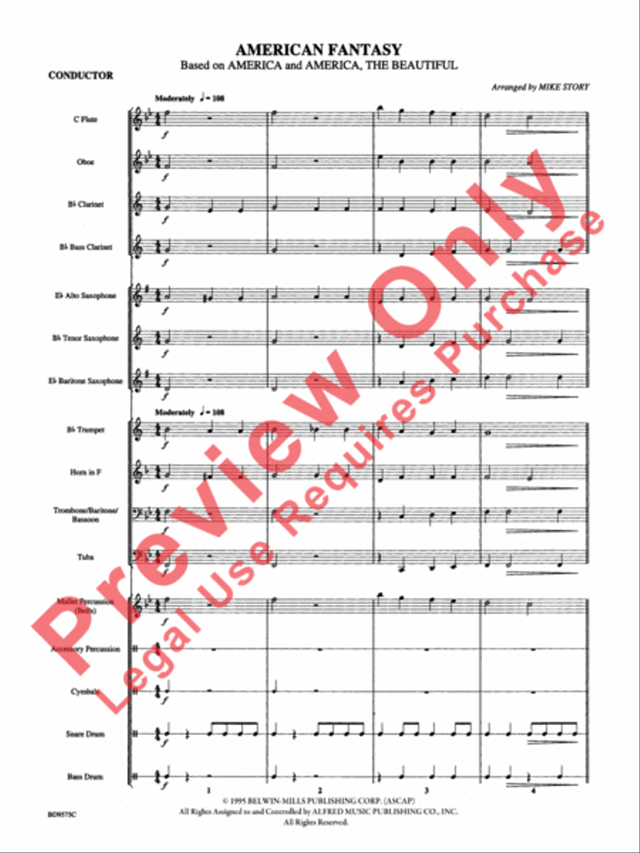 American Fantasy Concert Band scores gallery preview page 4