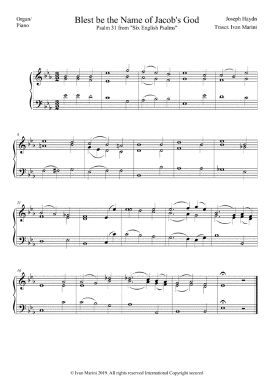 Blest be the name - Haydn - Choir with opt. Organ and Woodwinds 3-Part scores gallery preview page 6