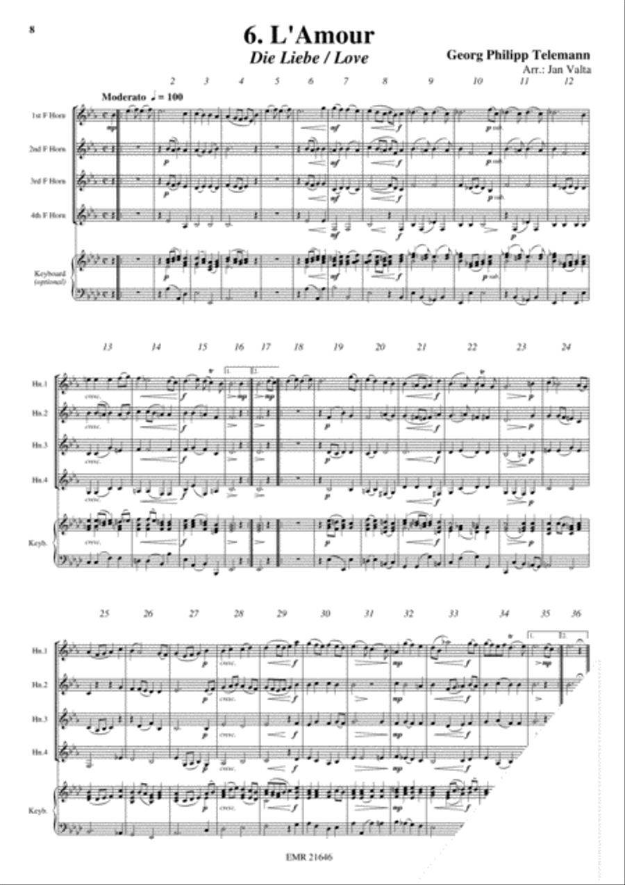 12 Heroic Marches French Horn Quartet scores gallery preview page 8