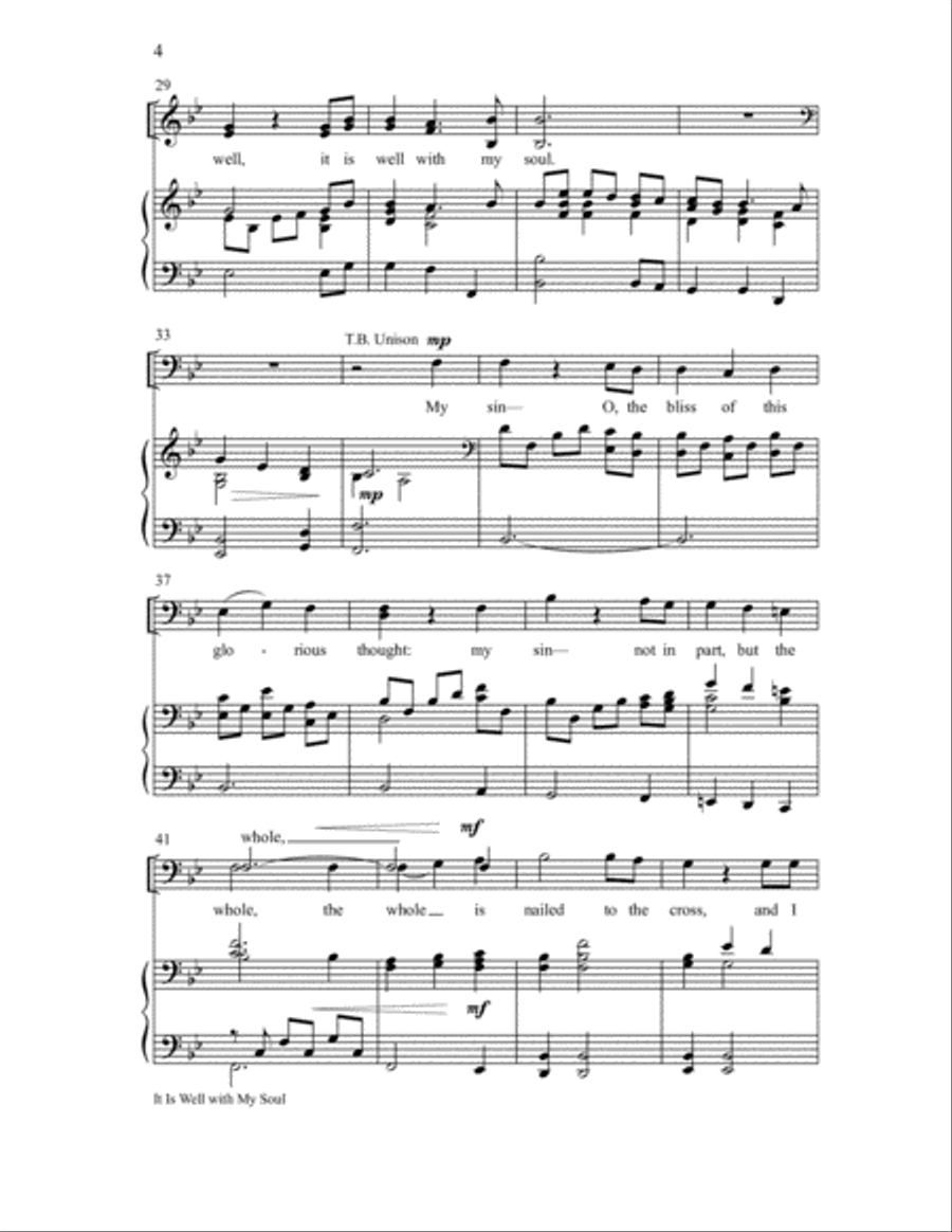It Is Well with My Soul 4-Part scores gallery preview page 4