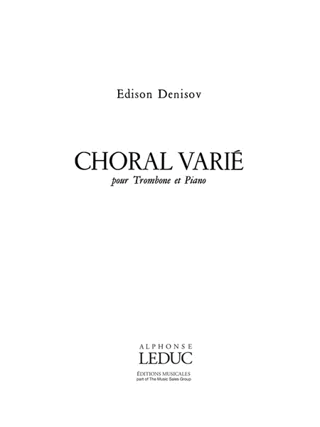 Choral Varie (trombone & Piano)