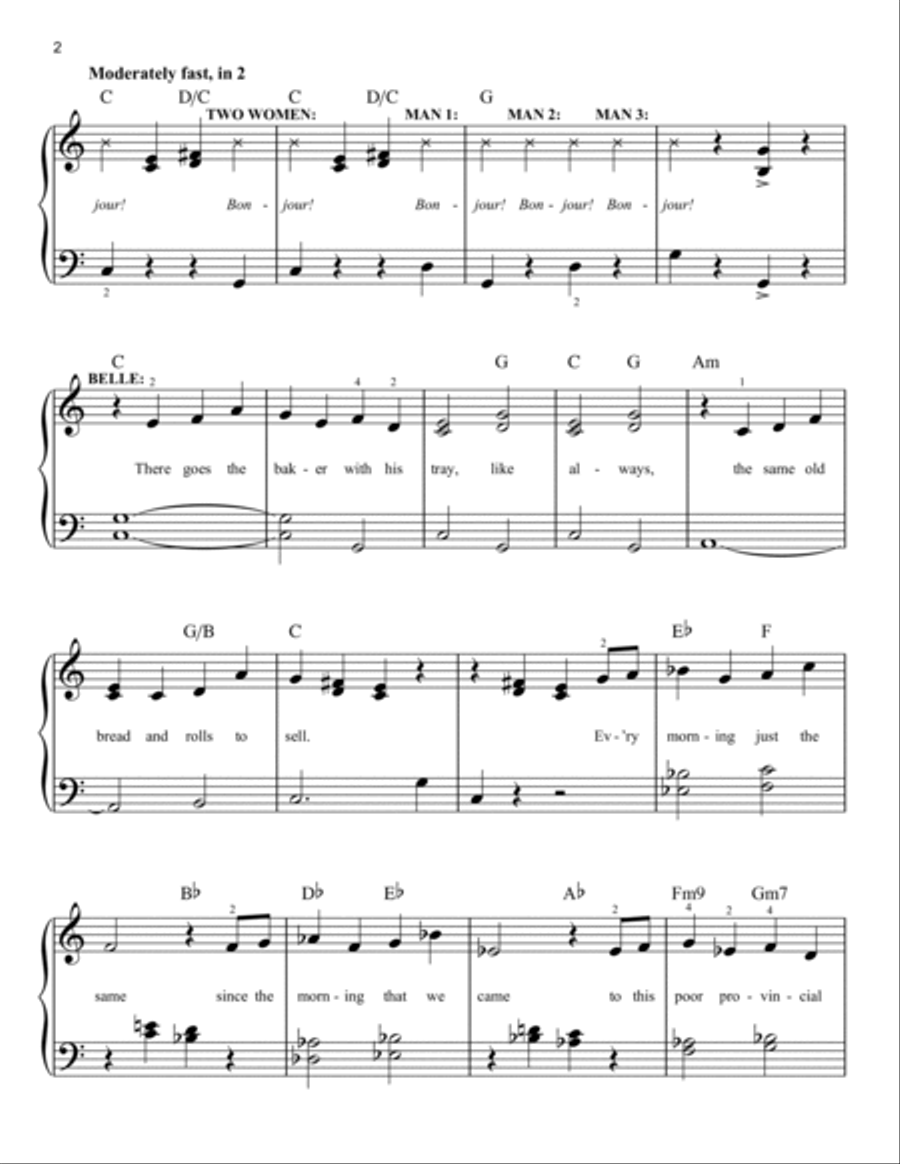 Belle (from Beauty And The Beast) Easy Piano scores gallery preview page 2