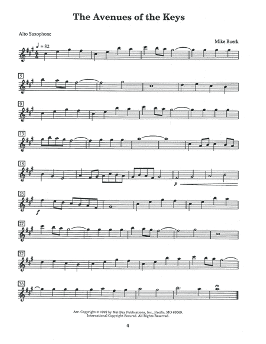 Easy Solos for Beginning Saxophone, Level 1 Saxophone Solo scores gallery preview page 5
