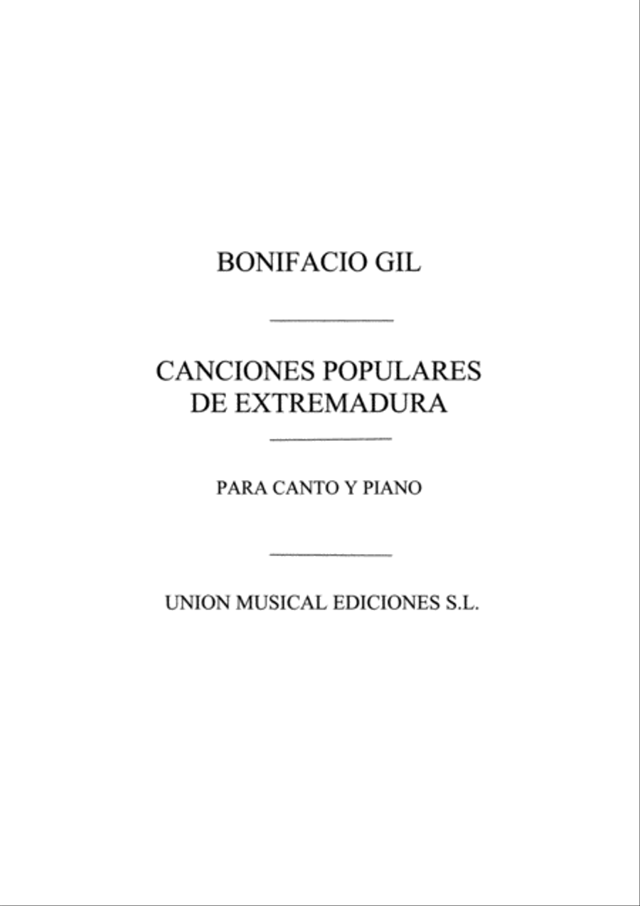 Canciones Populares De Extremadura Voice Solo scores gallery preview page 1