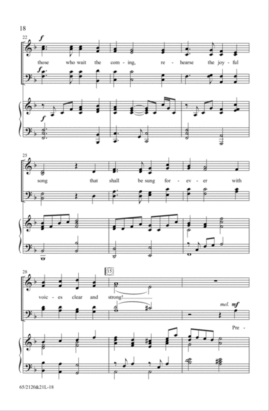A New and Glorious Morn! 4-Part scores gallery preview page 18