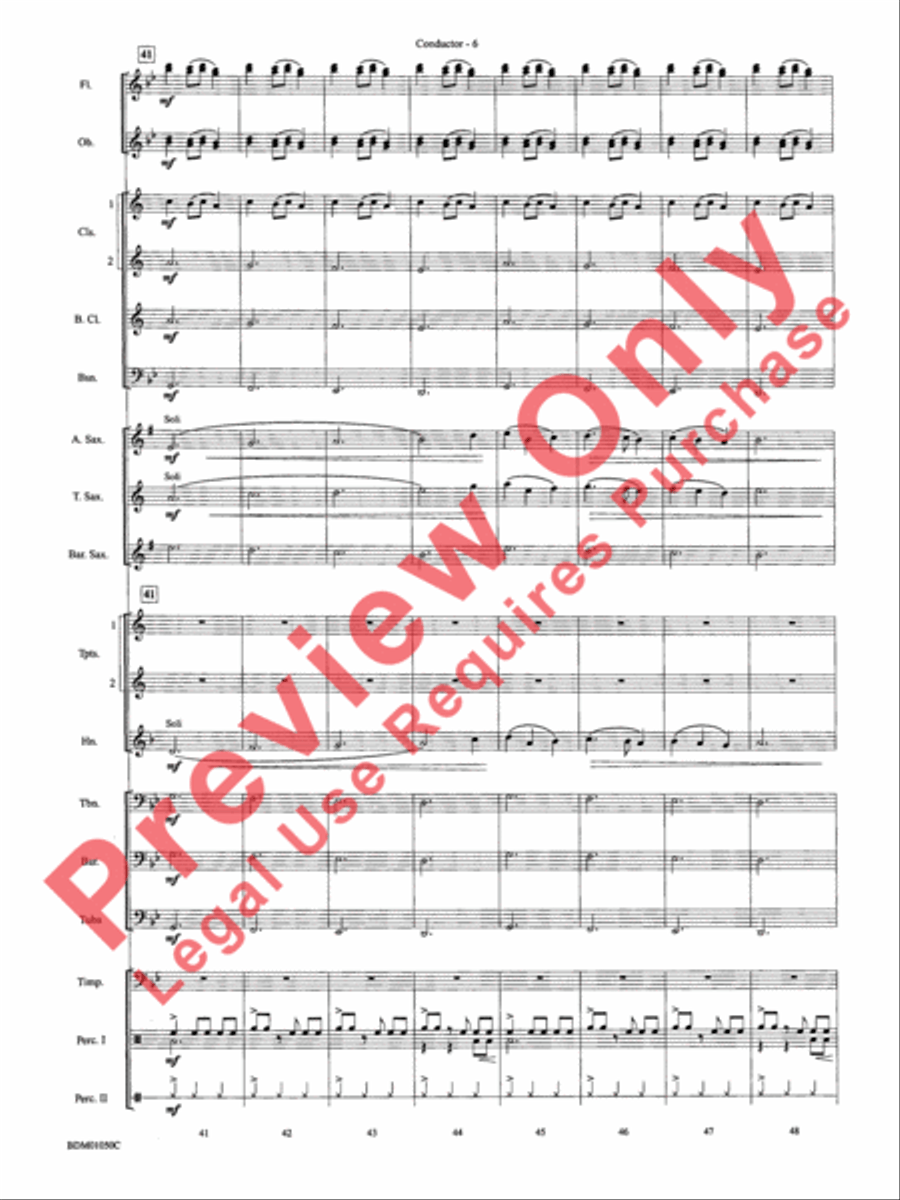 African Bell Carol (for Percussion and Winds) Concert Band scores gallery preview page 9
