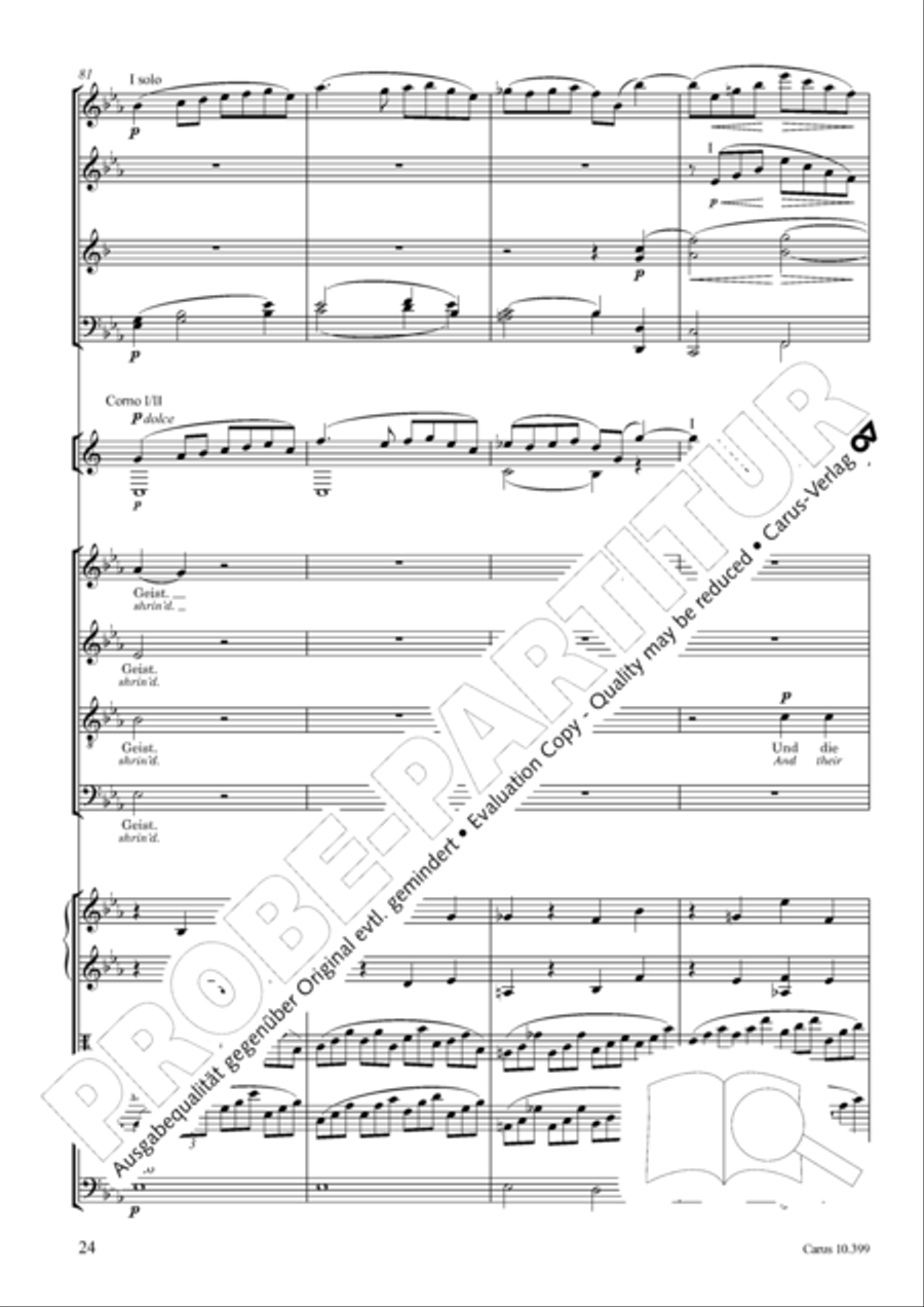 Schicksalslied, Op. 54 4-Part scores gallery preview page 25