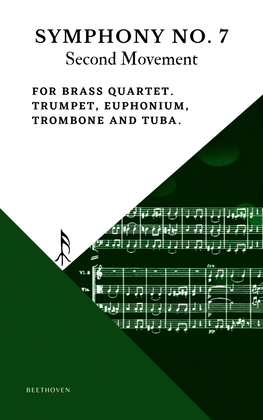 Beethoven Symphony 7 Movement 2 Allegretto for Brass Quartet Trumpet Euphonium Trombone Tuba