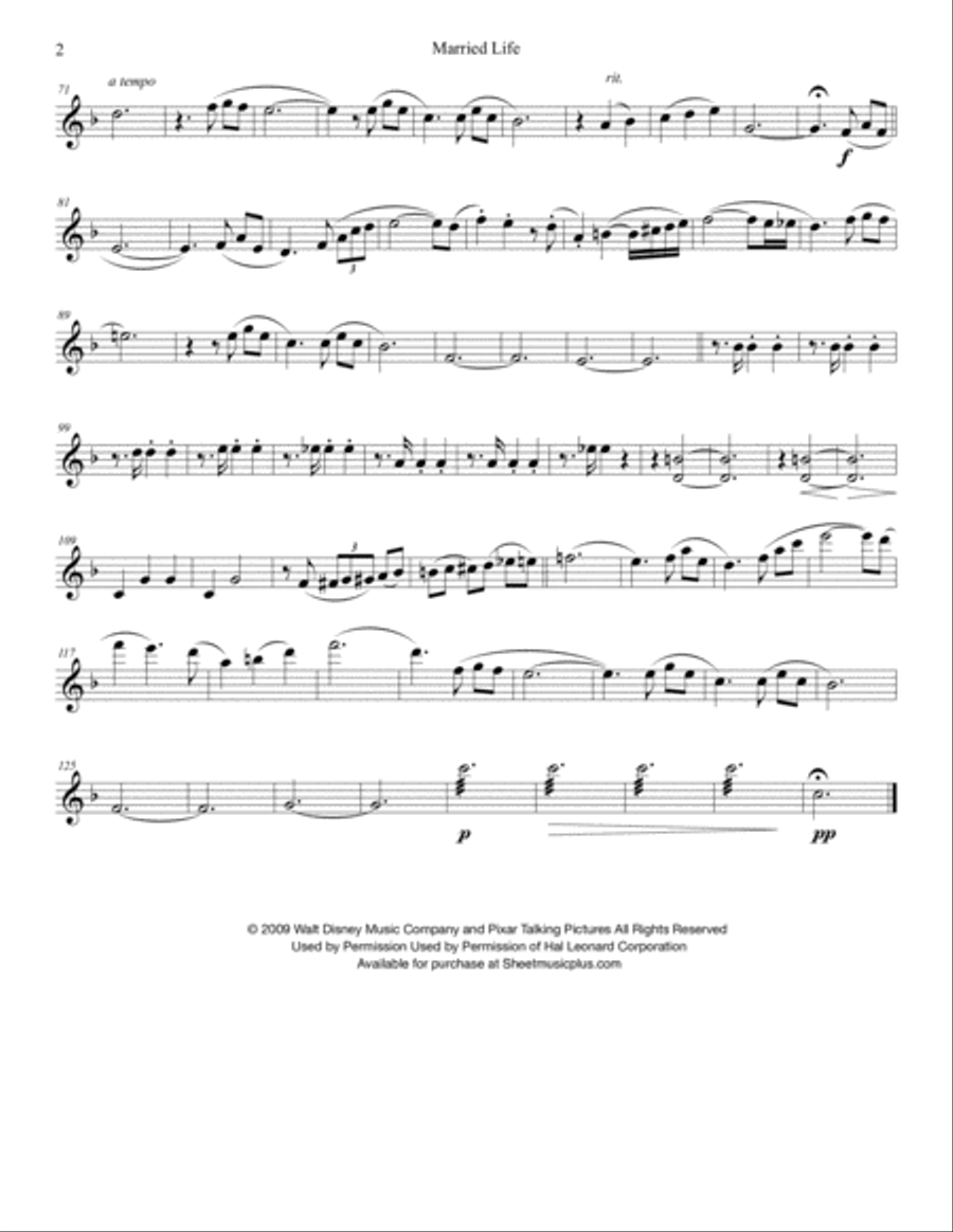 Married Life String Quartet scores gallery preview page 2
