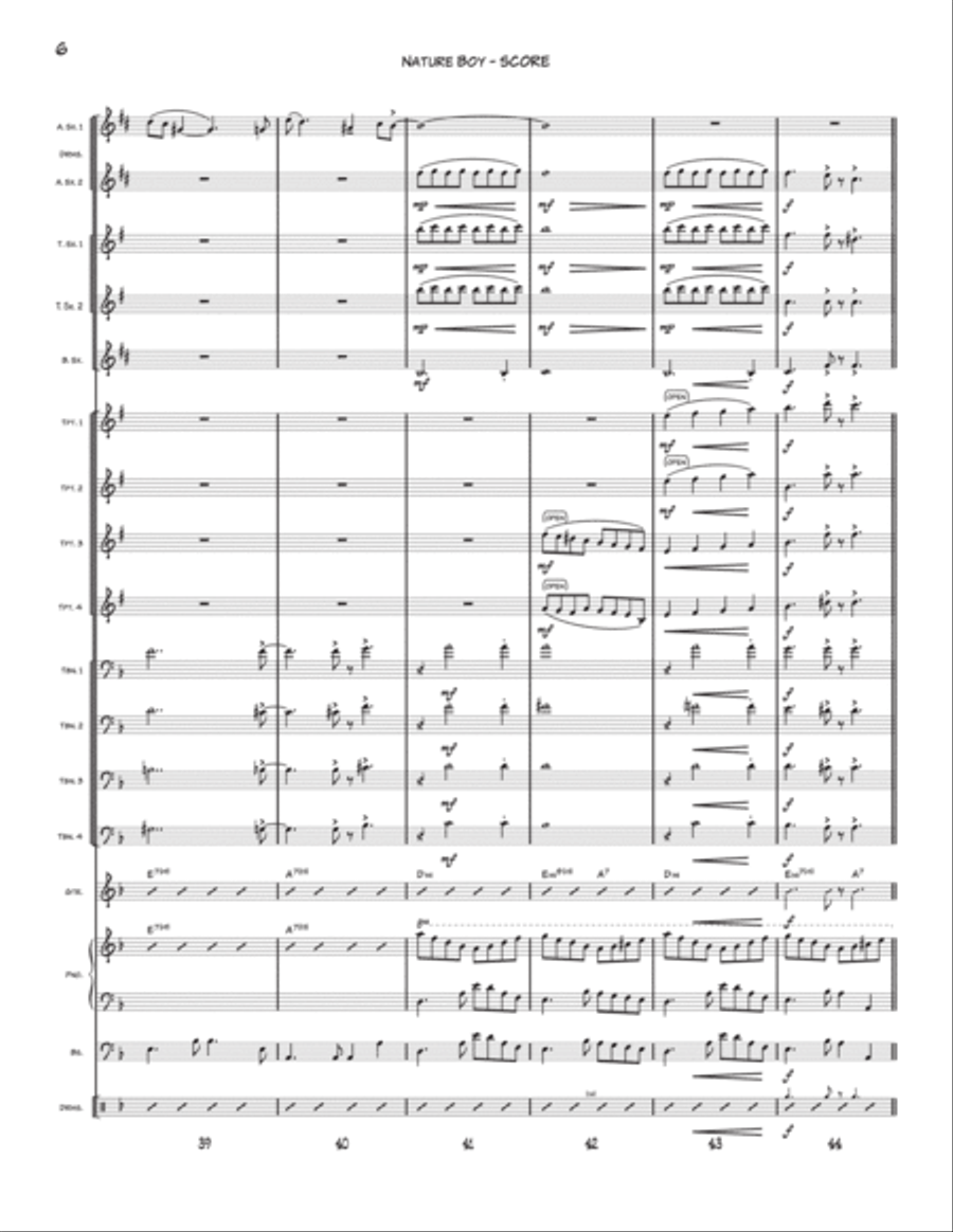 Nature Boy Nature Boy Jazz Ensemble scores gallery preview page 6