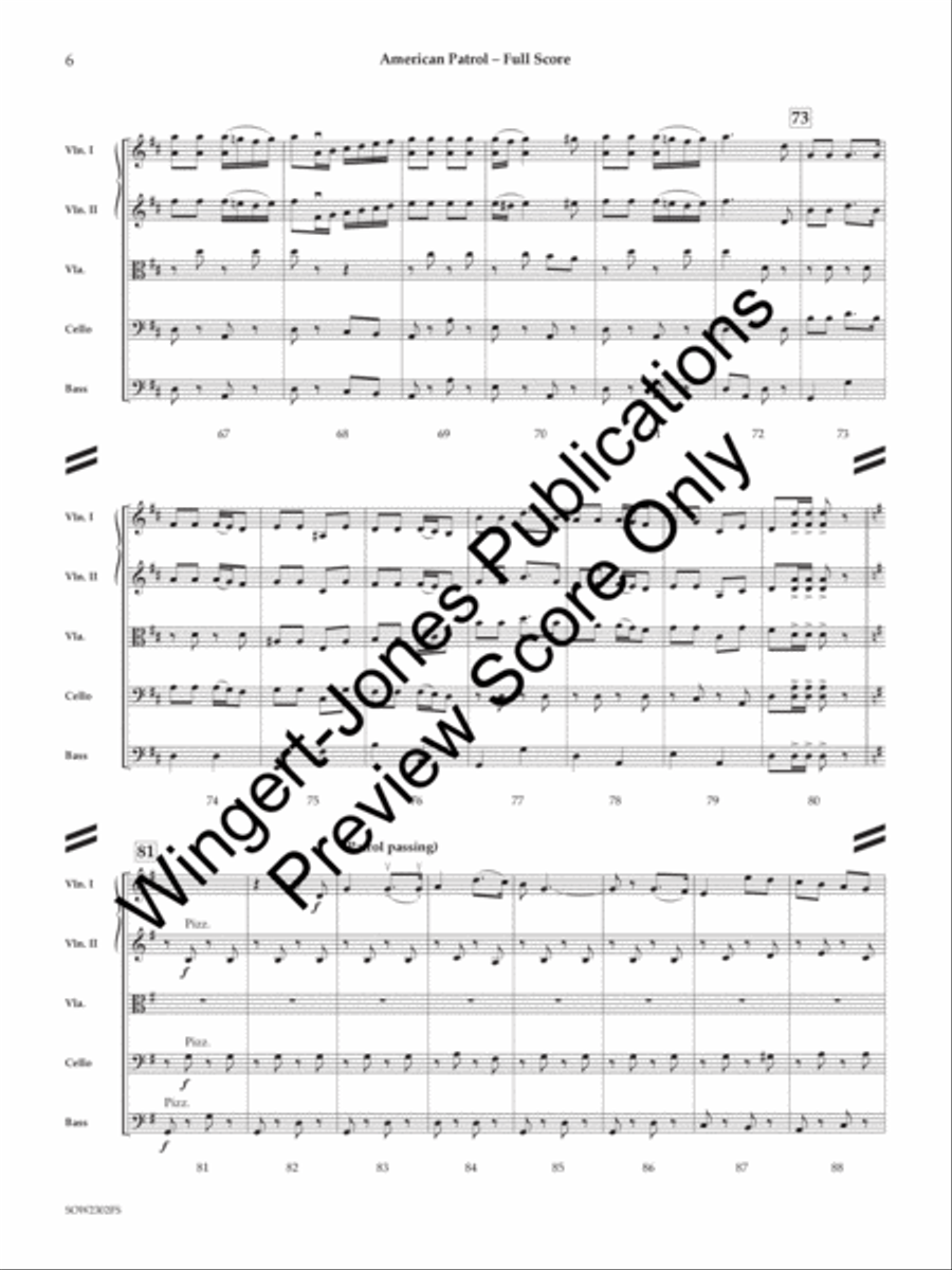 American Patrol (Score) String Orchestra scores gallery preview page 7