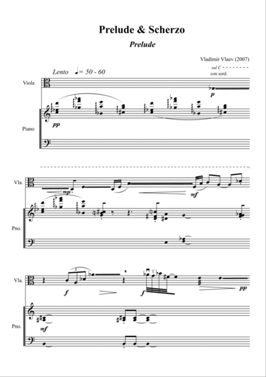 Prelude & Scherzo for viola & piano Chamber Music scores gallery preview page 2