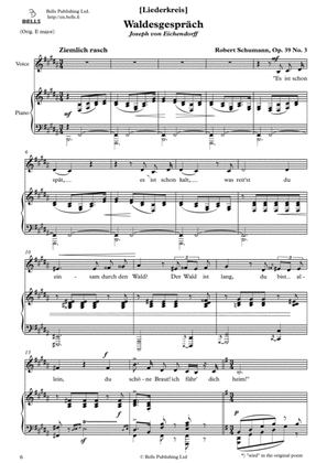 Waldesgesprach, Op. 39 No. 3 (B Major)