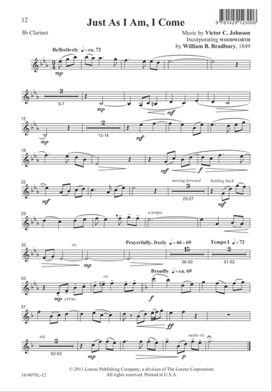 Just As I Am, I Come 4-Part scores gallery preview page 13