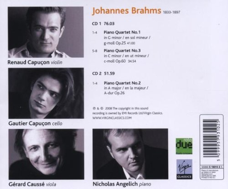 Brahms: Piano Quartets 1-3