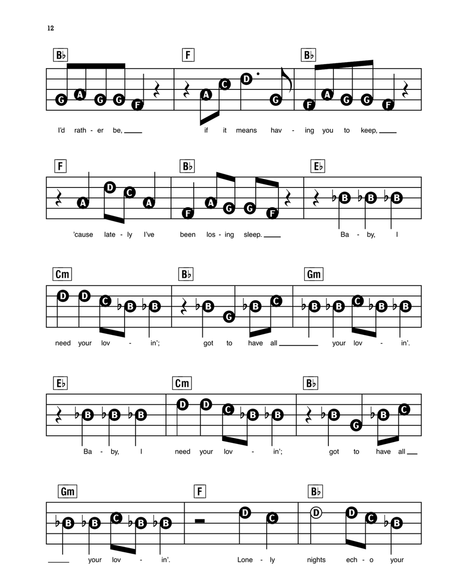 Baby I Need Your Lovin' Baby I Need Your Lovin' Electronic Keyboard scores gallery preview page 3