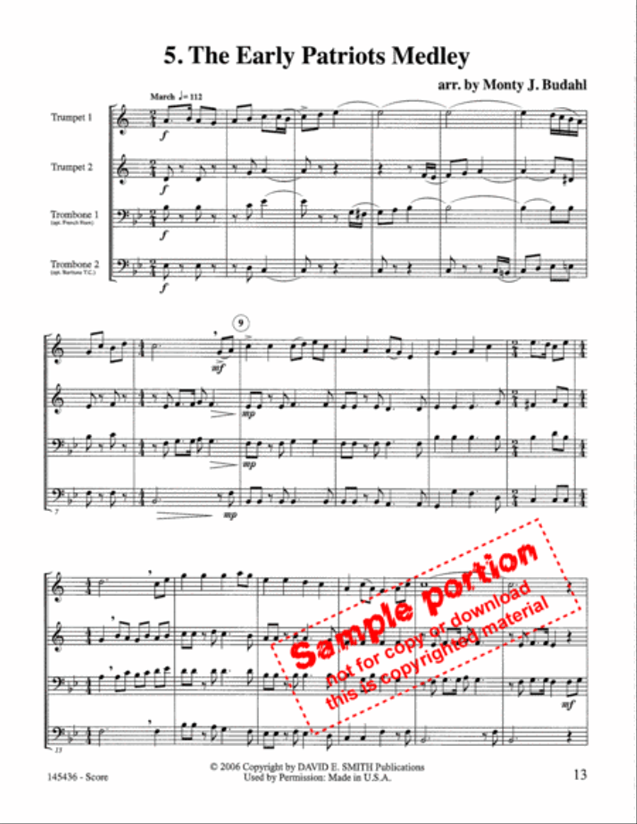 Sacred Brass Quartet Collection Vol #2 Brass Quartet scores gallery preview page 6