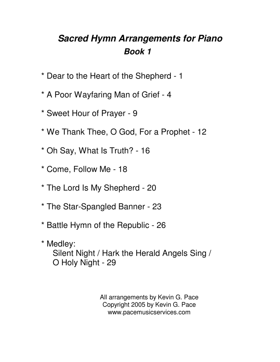 Sacred Hymn Arrangements for Piano - book 1 Piano Solo scores gallery preview page 3