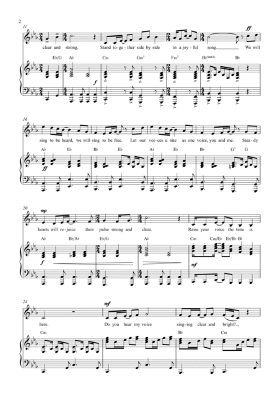 Do You Hear My Voice? Unison Divisi scores gallery preview page 2