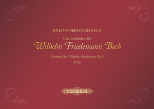 Book cover for Notebook for Wilhelm Friedemann Bach 1720