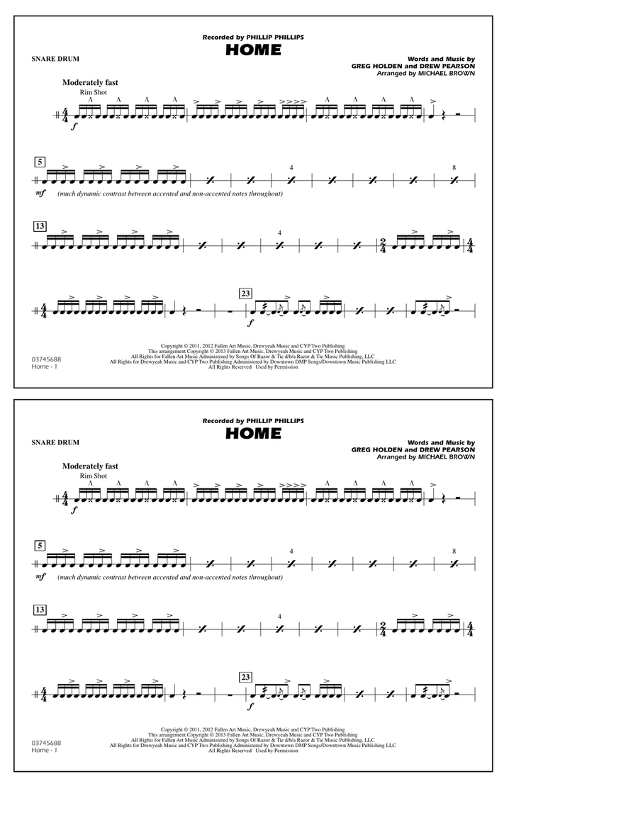 Home - Snare Drum Marching Band scores gallery preview page 1