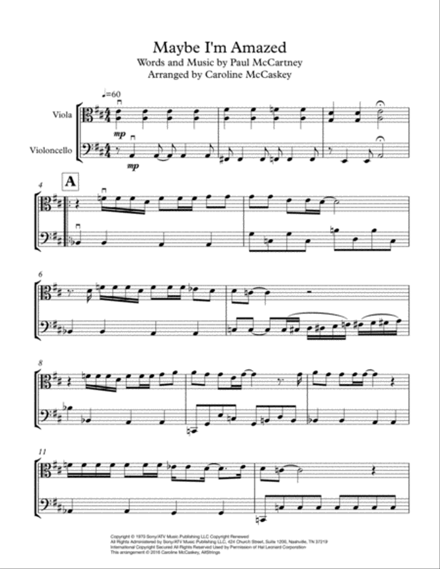 Maybe I'm Amazed String Duet scores gallery preview page 2