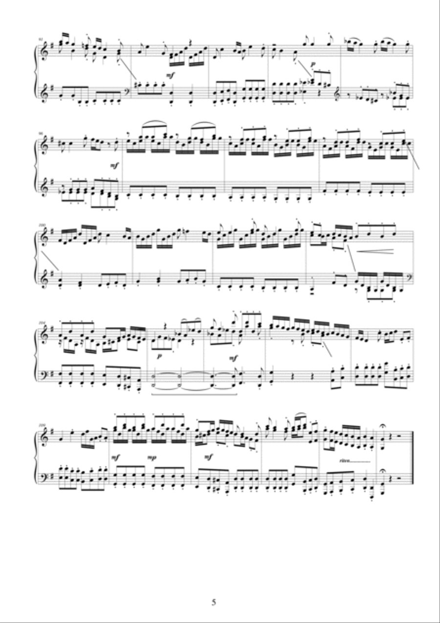 Pergolesi GB - Flute concerto in G - Complete Piano version Flute scores gallery preview page 5