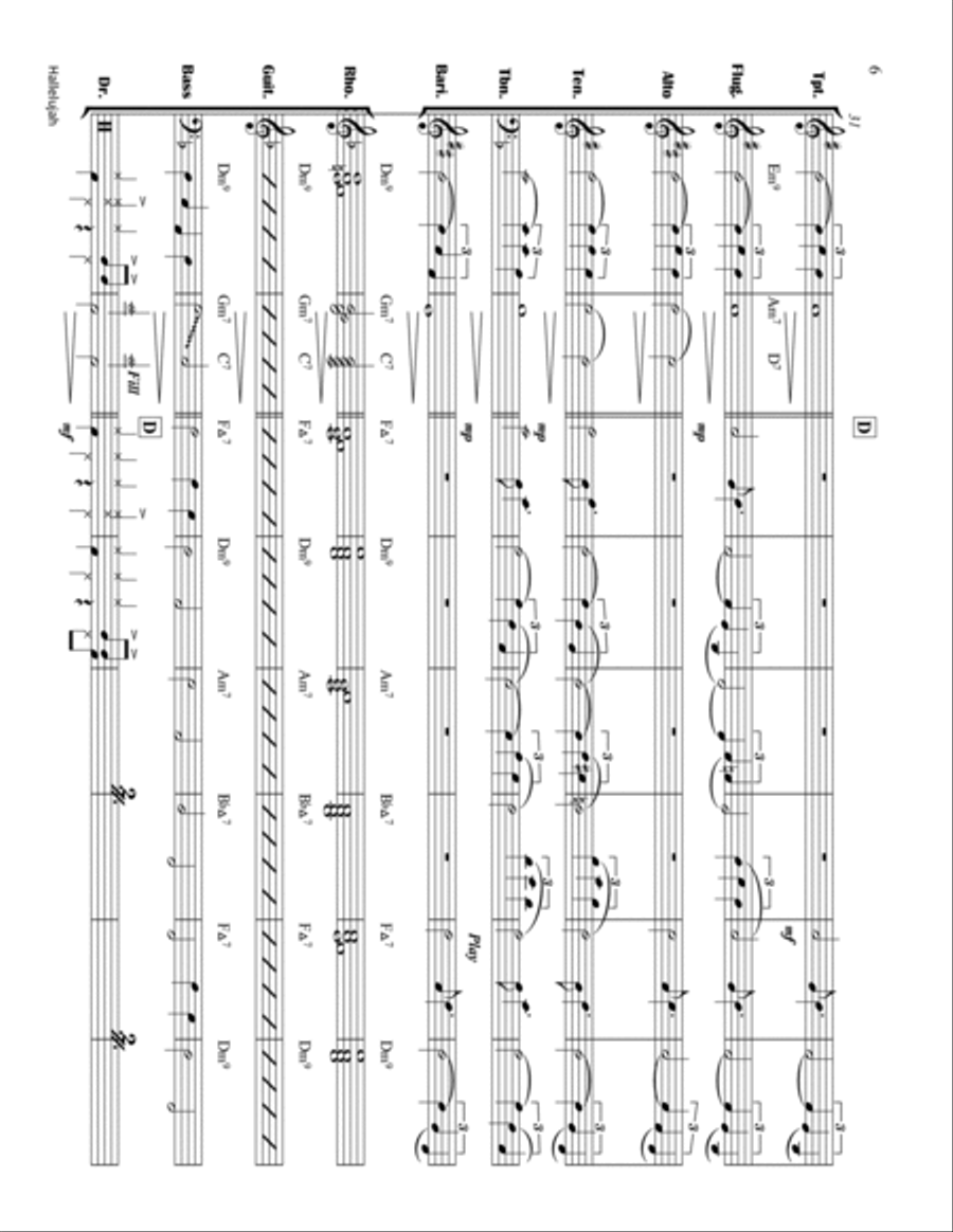 Hallelujah Jazz Ensemble scores gallery preview page 6