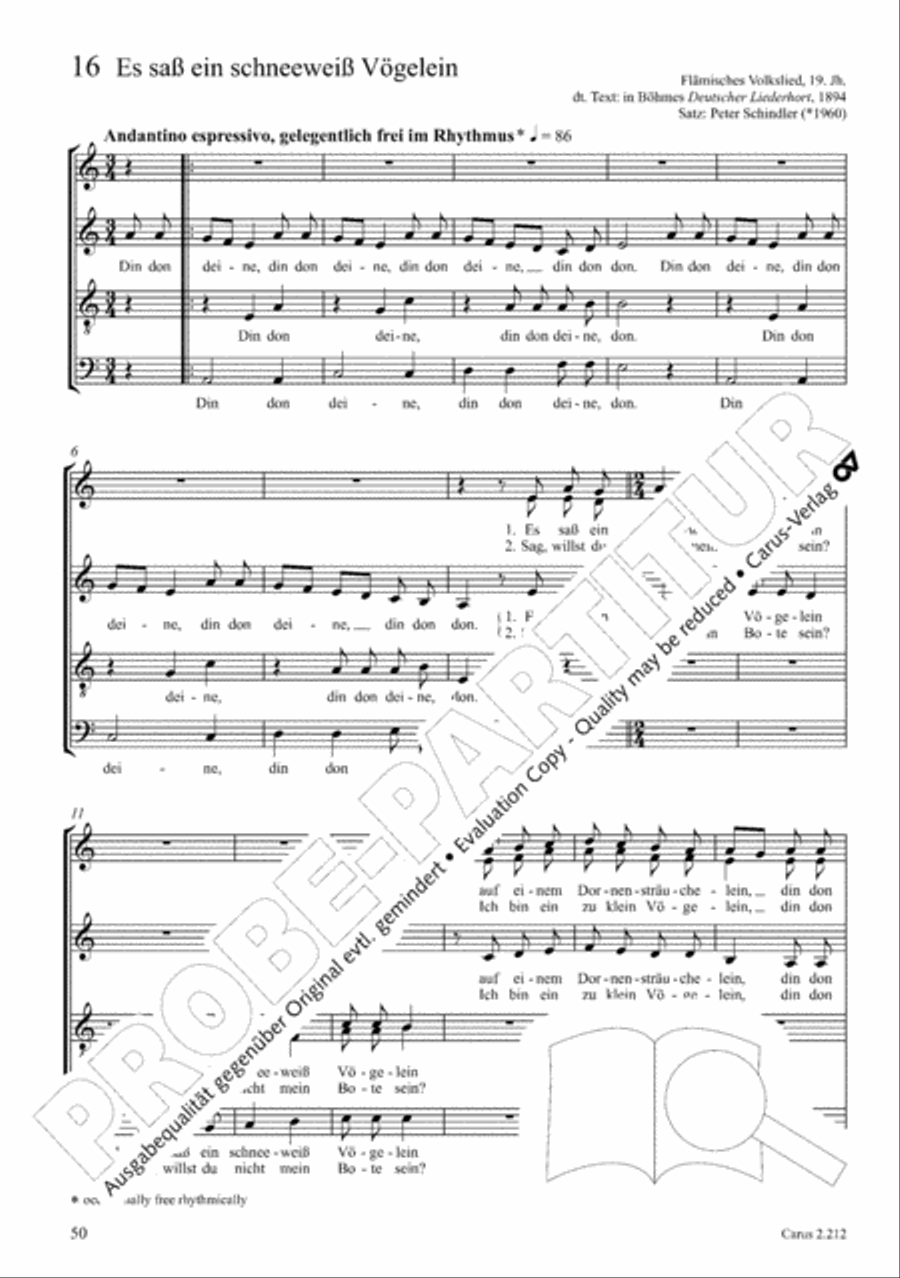 Love songs. Choral collection with CD 4-Part scores gallery preview page 42
