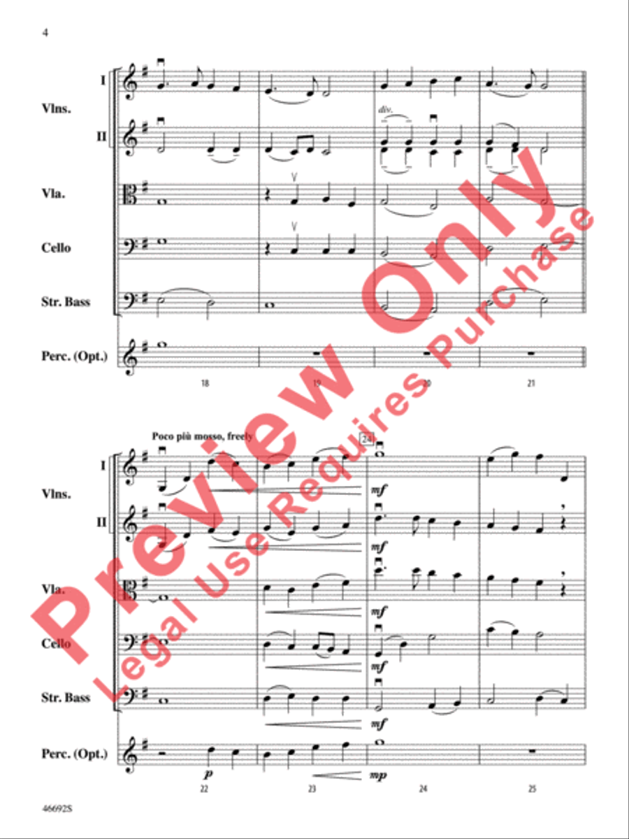 See Amid the Winter's Snow String Orchestra scores gallery preview page 5