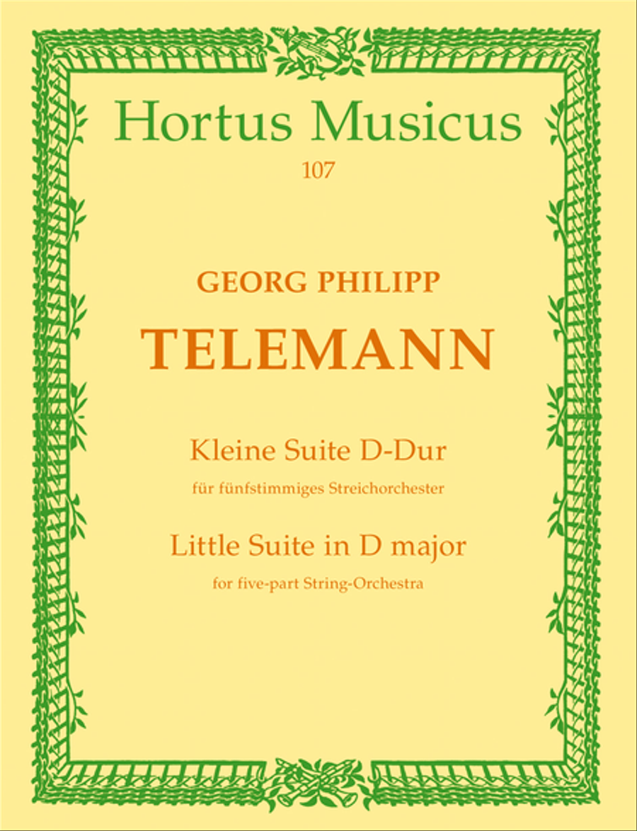 Kleine Suite for Strings and Basso continuo D major String Orchestra scores gallery preview page 1