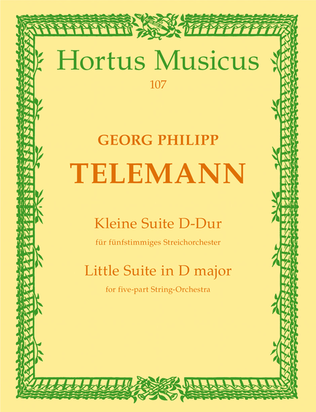 Book cover for Kleine Suite for Strings and Basso continuo D major