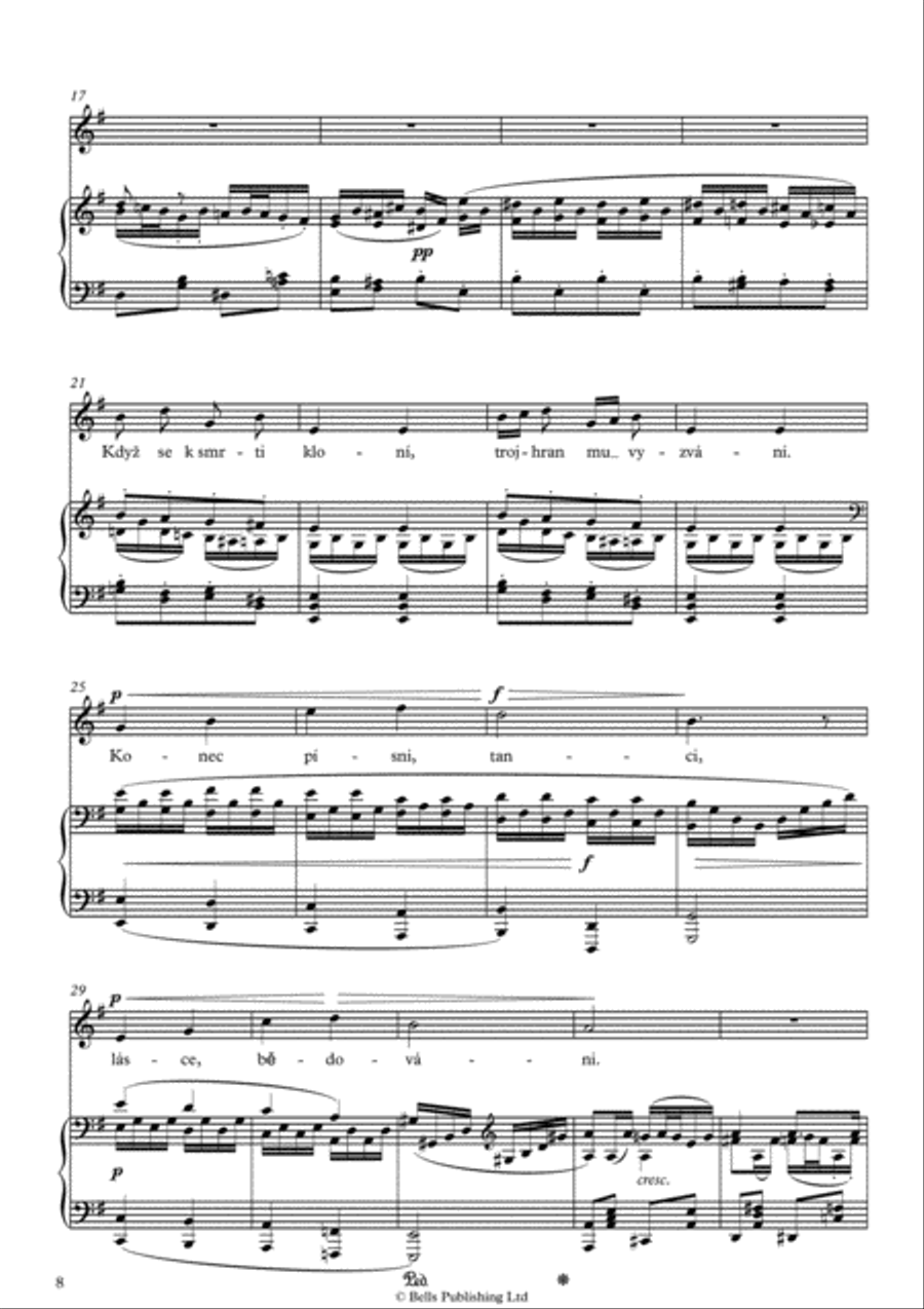 Aj! Kterak trojhranec muj, Op. 55 No. 2 (E minor) Voice Solo scores gallery preview page 2