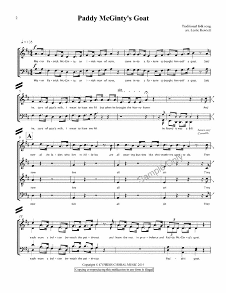 Paddy Mcginty's Goat Paddy Mcginty's Goat 4-Part scores gallery preview page 2