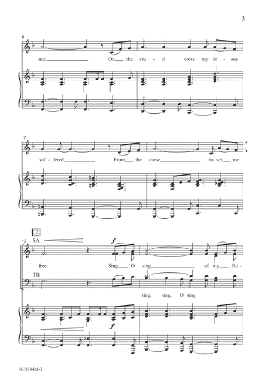I Will Sing of My Redeemer 4-Part scores gallery preview page 4