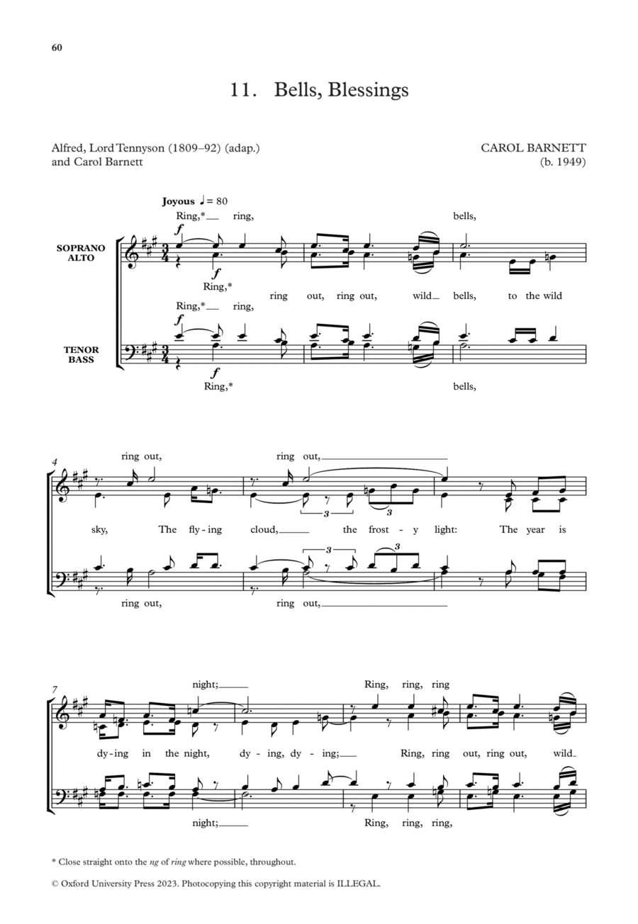 Bells, Blessings Score scores gallery preview page 1