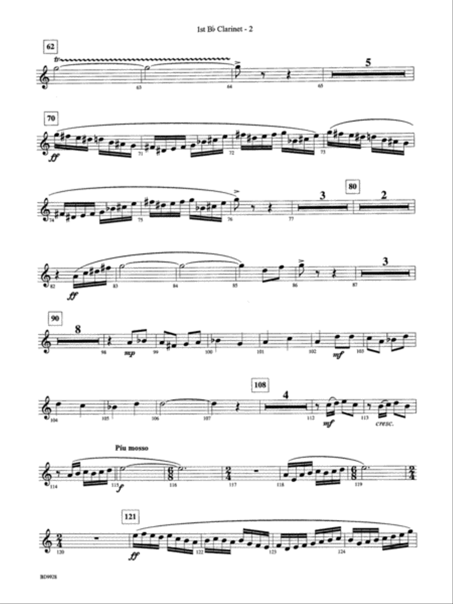 Patapan: 1st B-flat Clarinet Concert Band scores gallery preview page 2