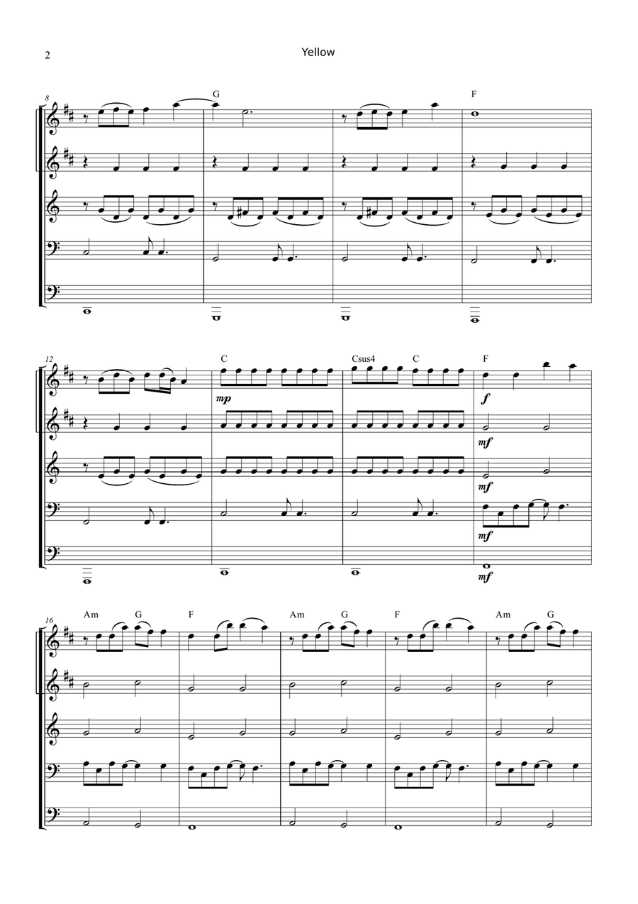 Yellow Brass Quintet scores gallery preview page 2