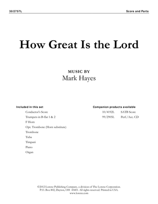 Book cover for How Great Is the Lord - Instrumental Ensemble Score and Parts