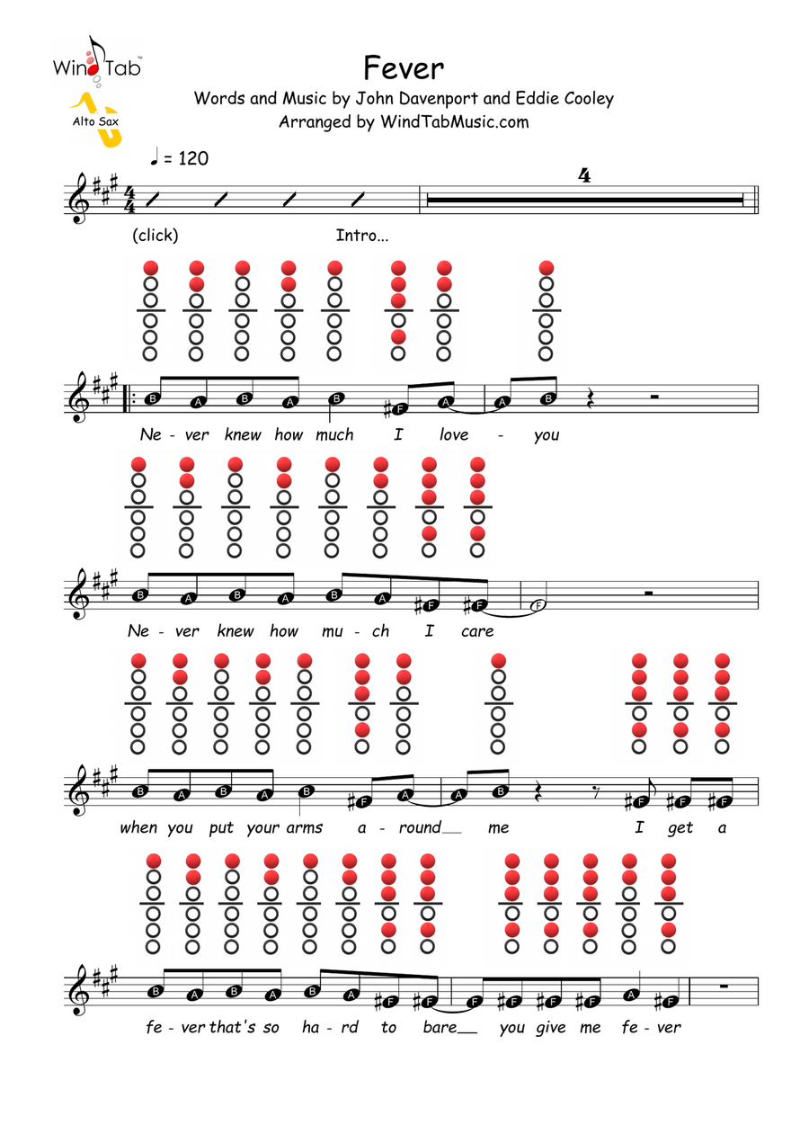 Fever Fever Alto Saxophone scores gallery preview page 3