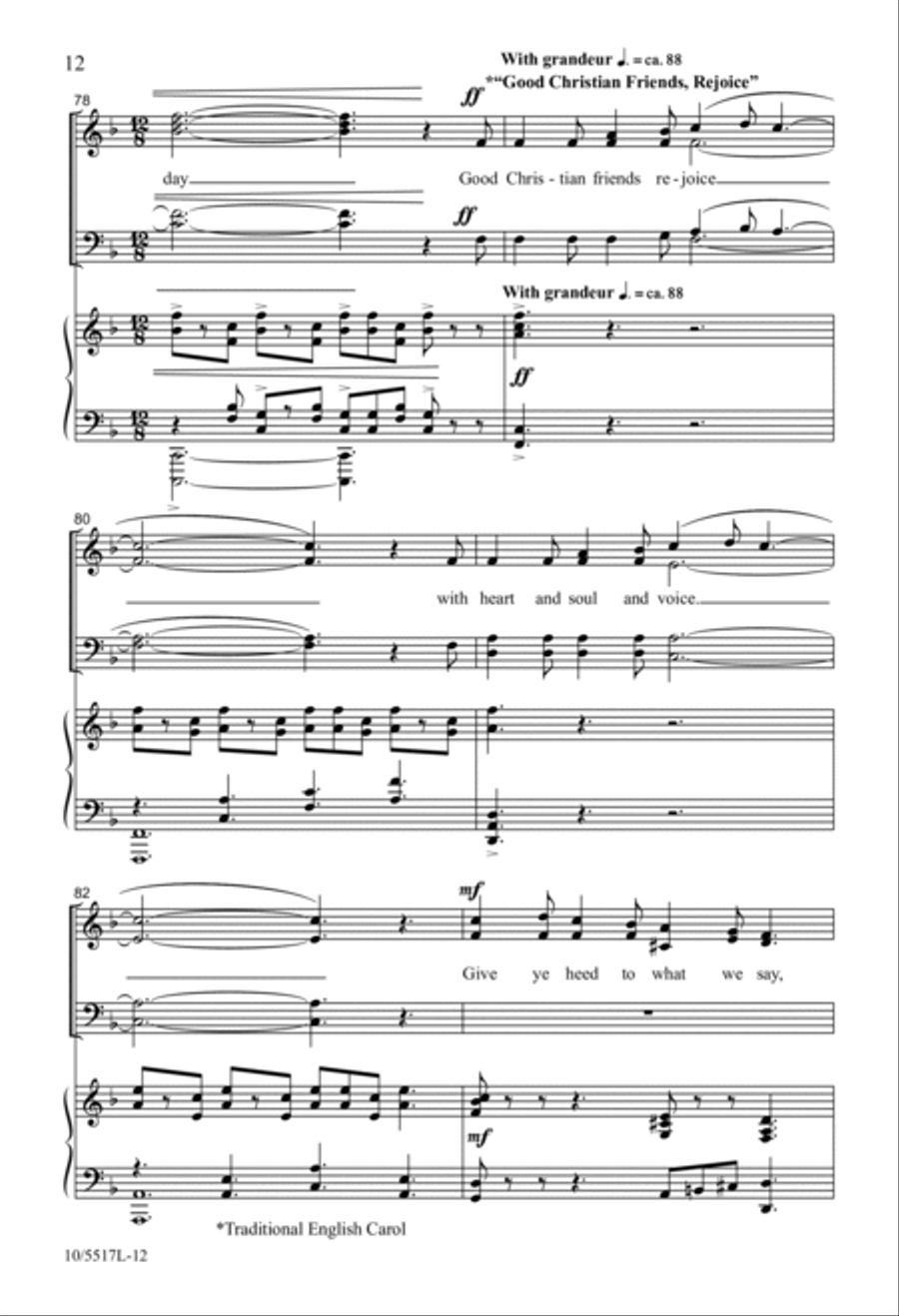 Wexford Carol 4-Part scores gallery preview page 12