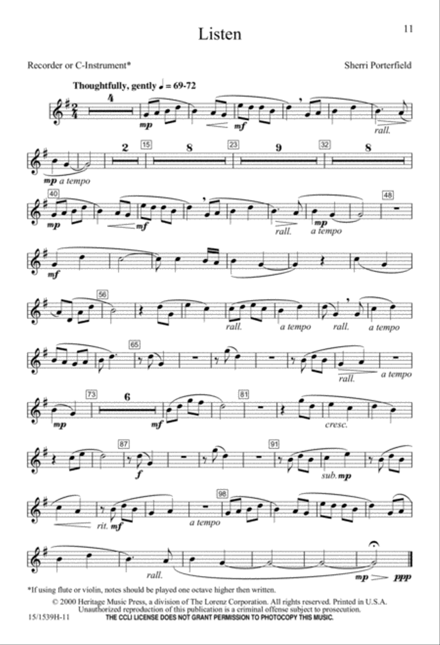 Listen 2-Part scores gallery preview page 11