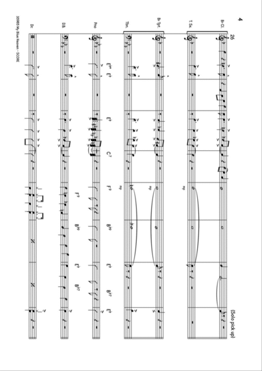 MY BLUE HEAVEN Jazz Ensemble scores gallery preview page 5