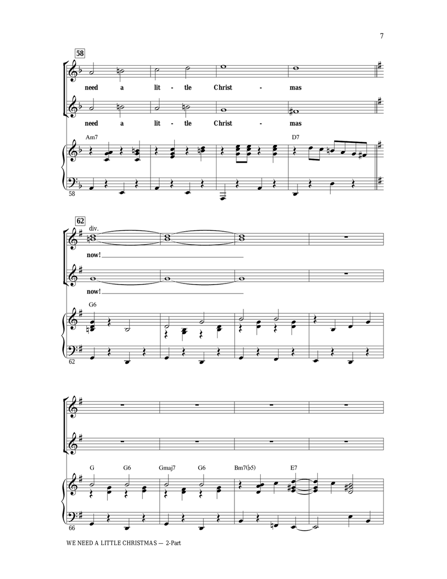 We Need A Little Christmas (from Mame) (arr. Mac Huff) 2-Part scores gallery preview page 6