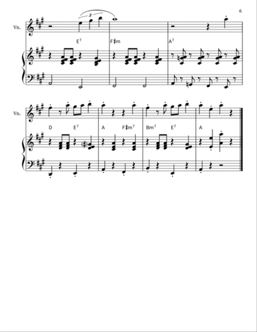 Volare Violin Solo scores gallery preview page 6