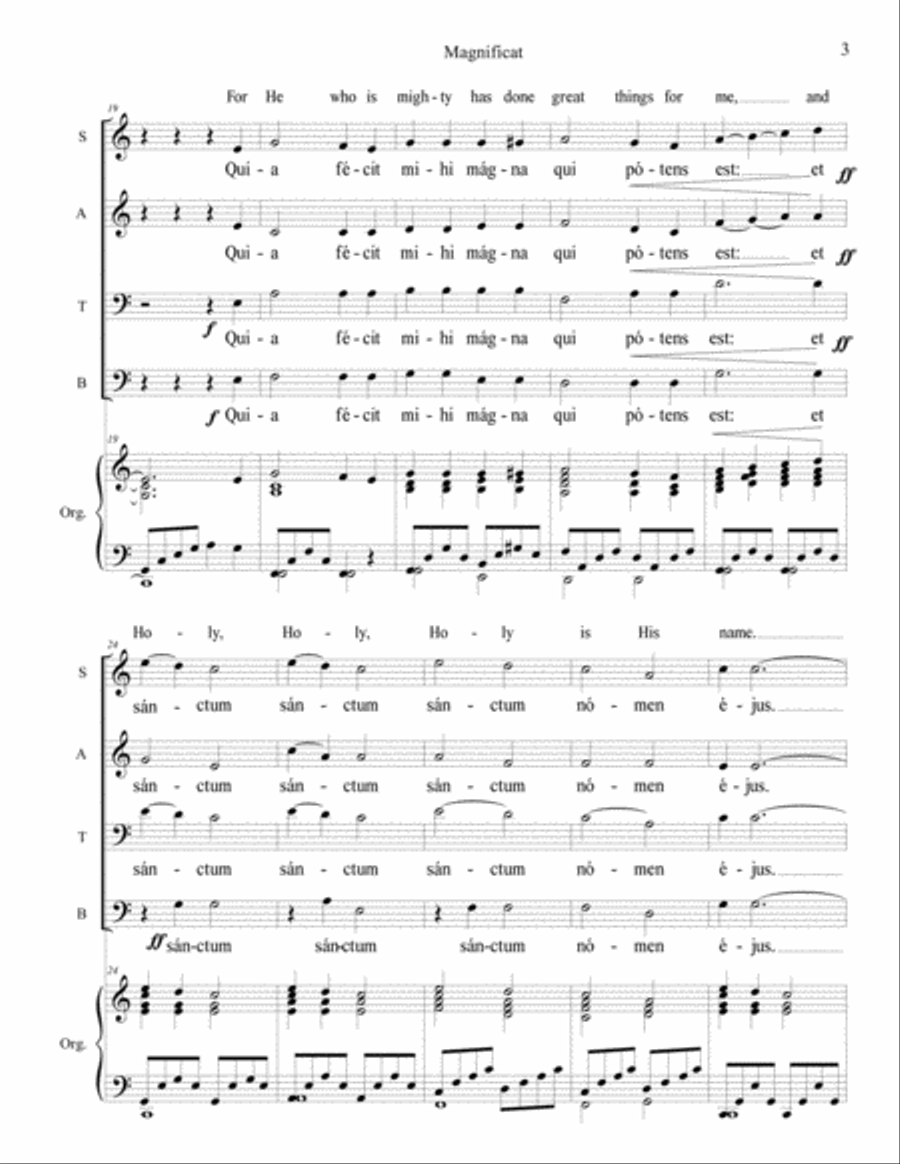 Magnificat No. 2 Magnificat No. 2 4-Part scores gallery preview page 4