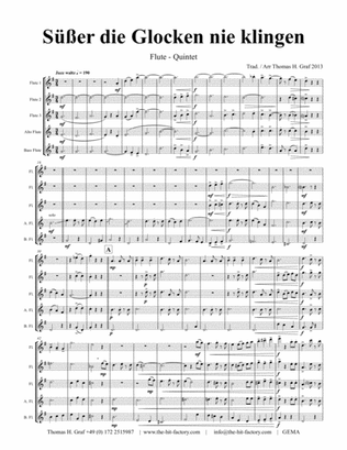 Book cover for Süßer die Glocken nie klingen - German Christmas Song - Flute Quintet