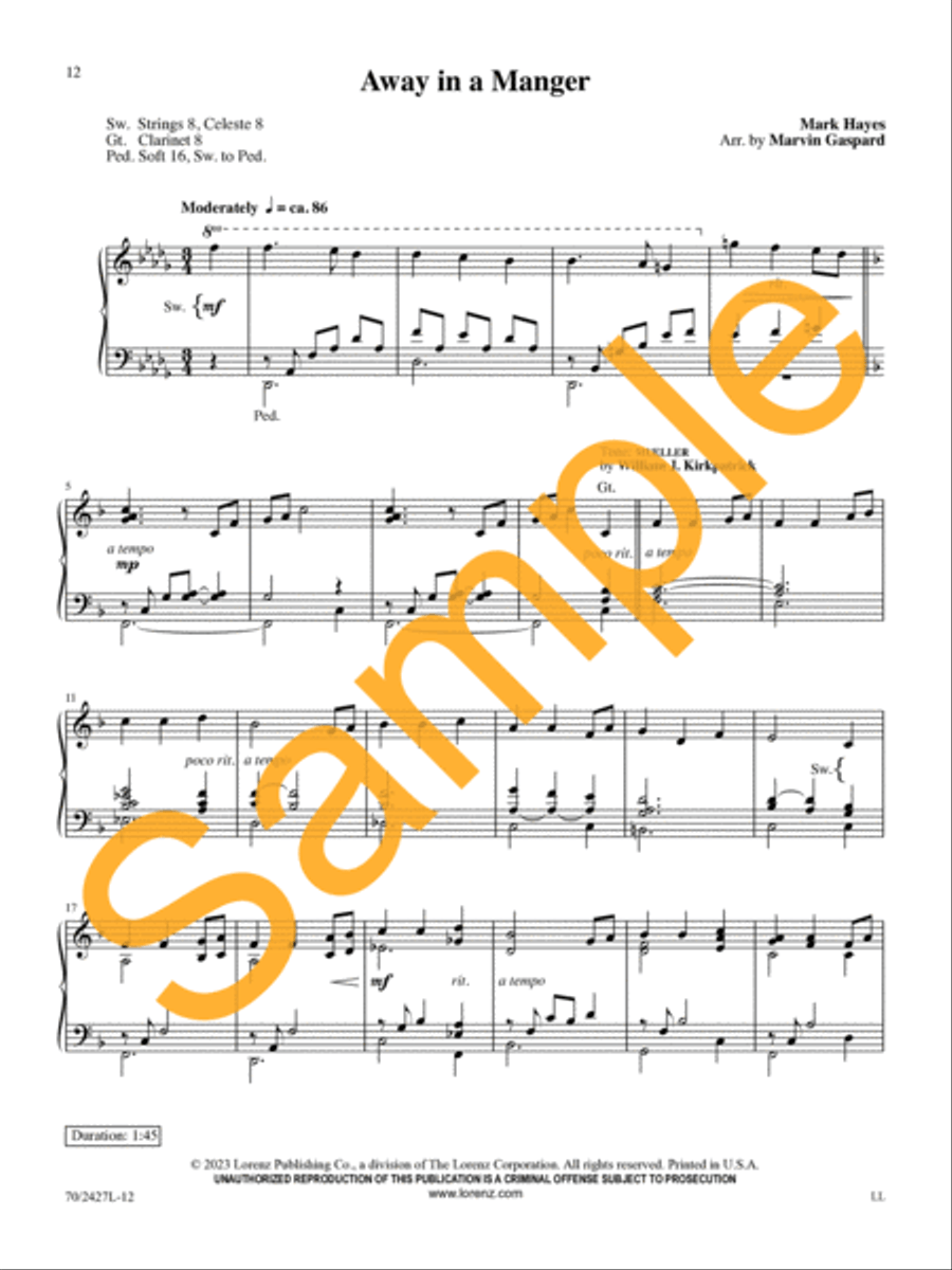 Mark Hayes: Christmas Miniatures for Organ Organ Solo scores gallery preview page 10