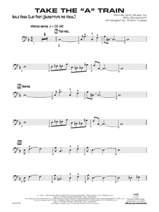Take the "A" Train: Solo Bass Clef Part