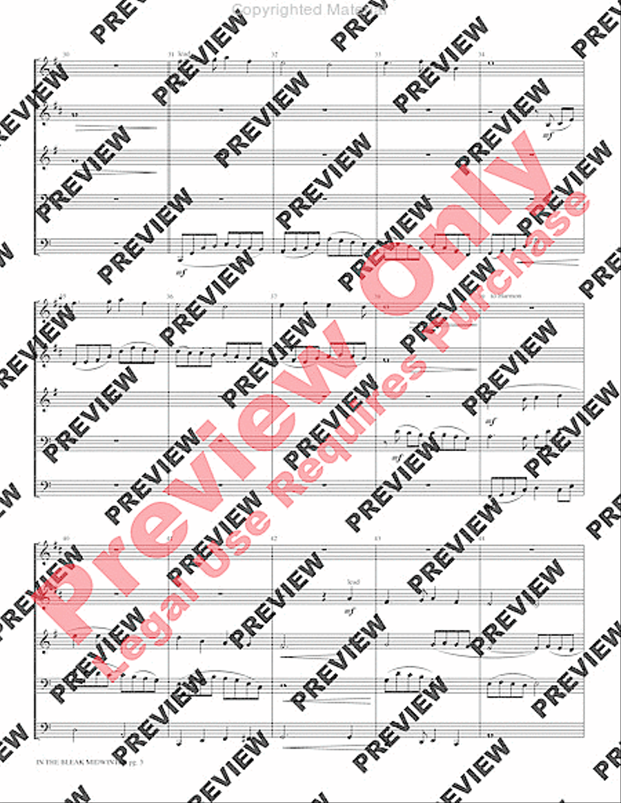 In the Bleak Midwinter Brass Quintet scores gallery preview page 5